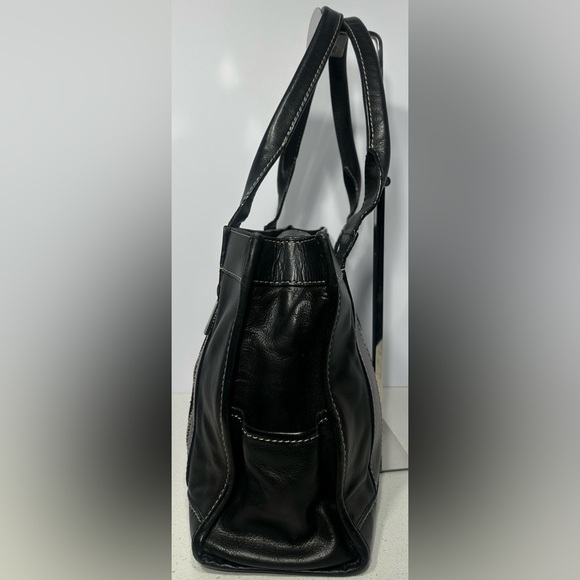 Michael Kors Vintage Black Aviator Tote in leather with silver hardware - Picture 3 of 10